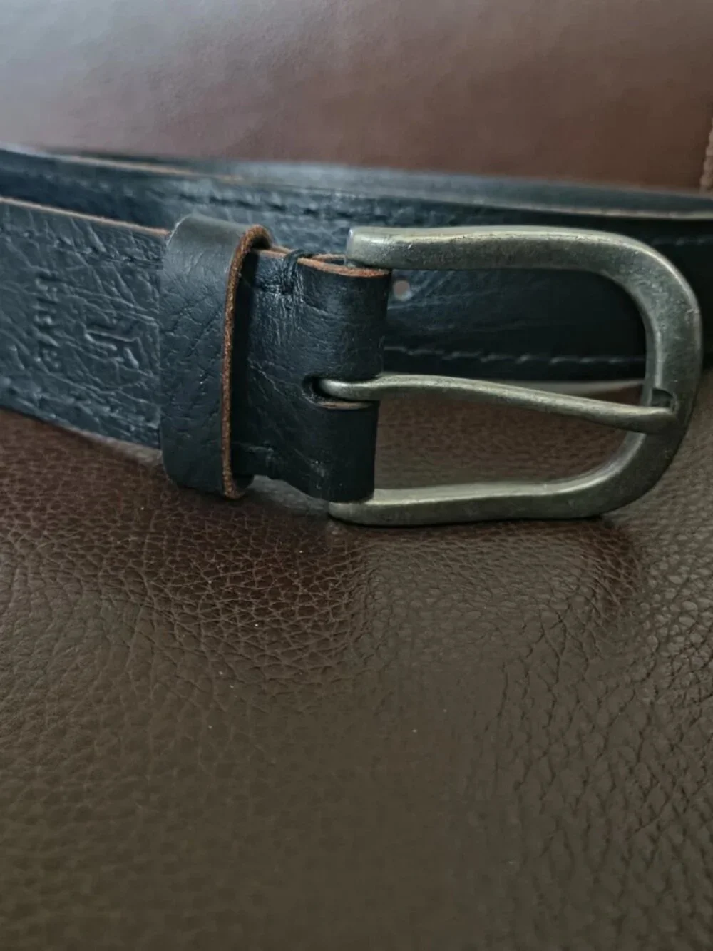 Frye Leather Belt, Black, Size 34, Style DC06